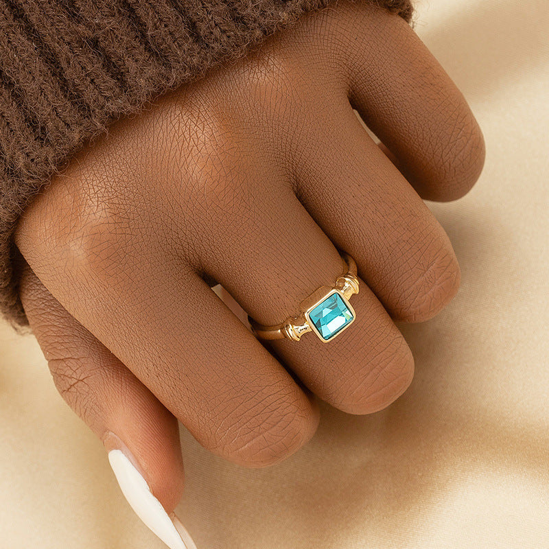 Wholesale Zircon Ring with Handmade Instagram Cross-Border Jewelry