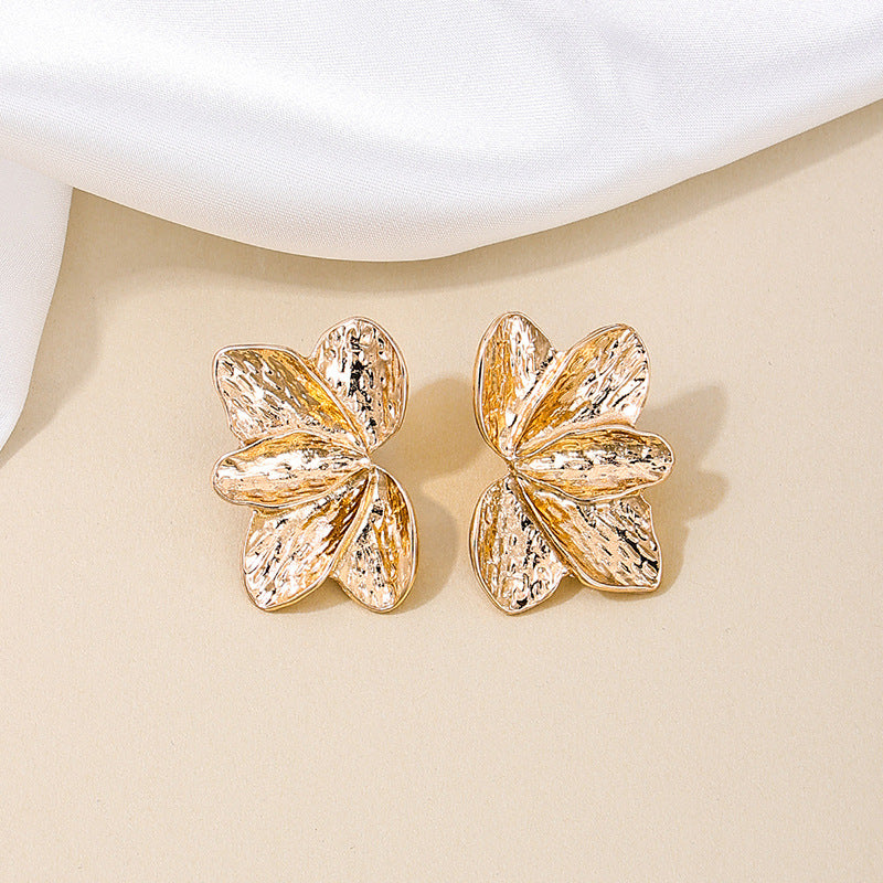 Planderful Vienna Verve Earrings – Chic Heavy Metal Texture Design