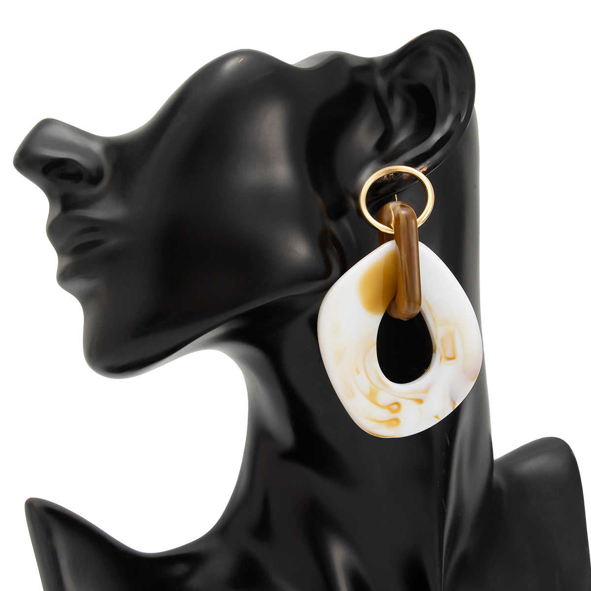 Planderful Vienna Verve Geometric Resin Earrings For Modern Women Bold Statement