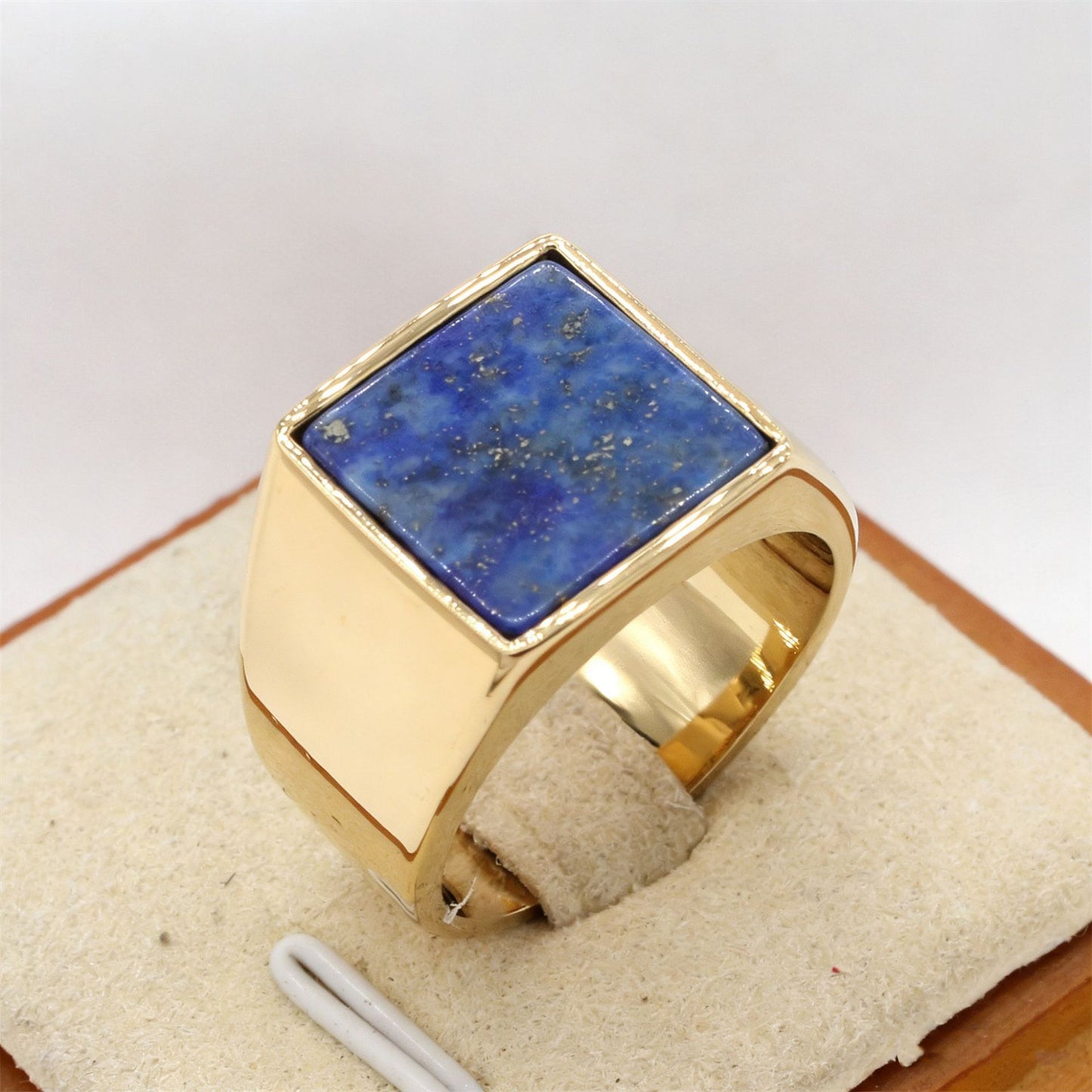 Planderful Everyday Genie Titanium Steel Ring For Men Unisex With Square Stone Statement