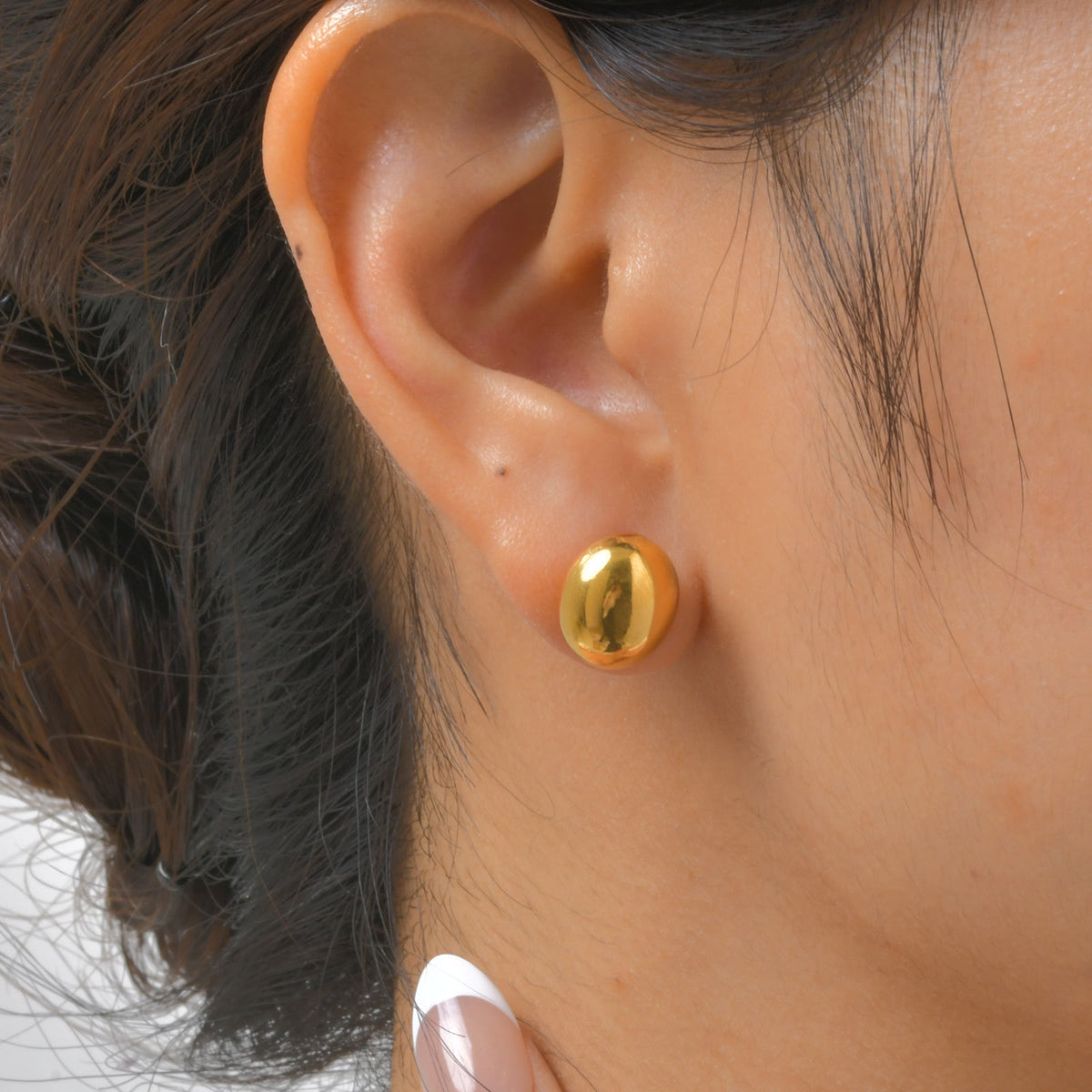 Modern Gold-Tone Stainless Steel Earrings