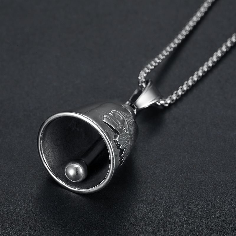 Skull Locomotive Stainless Steel Pendant Necklace