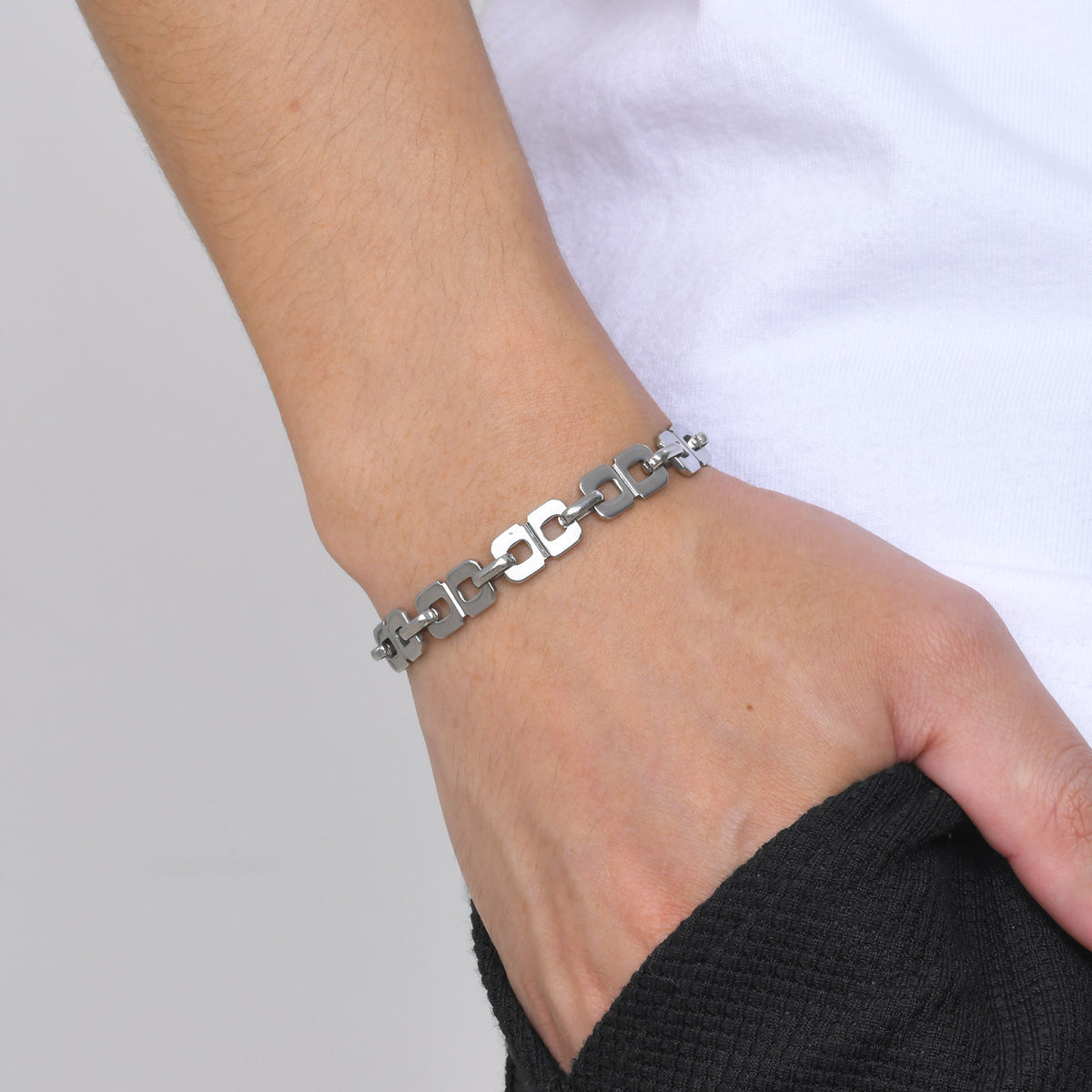 Men's Stainless Steel Infinity Handmade Chain Bracelet