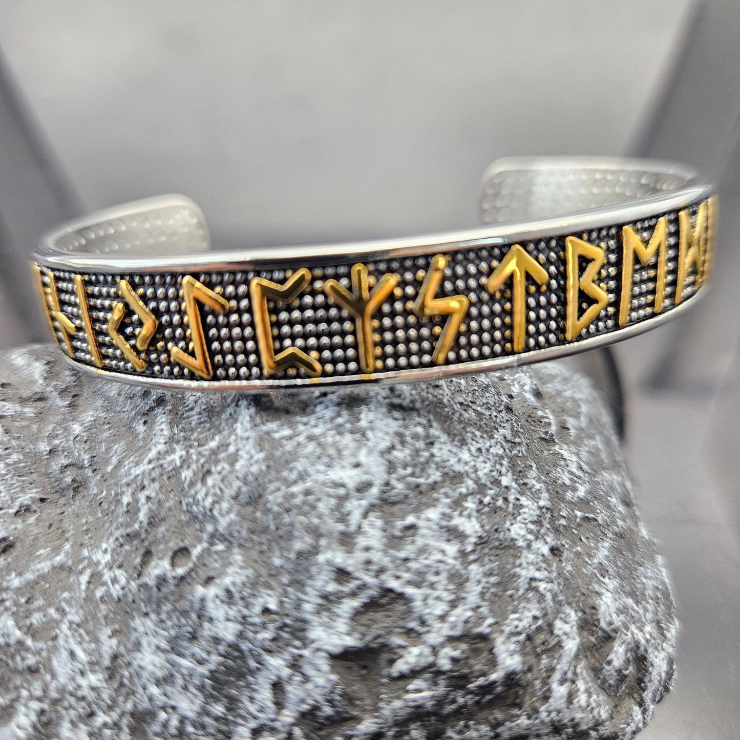 Steel Bracelet - Vintage Viking Rune