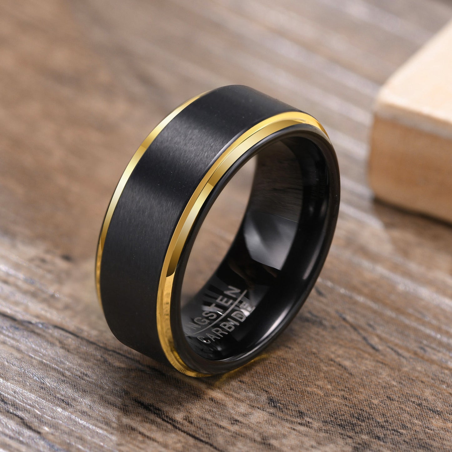 Foreign Trade Jewelry Tungsten Steel Ring Men's Black Blue