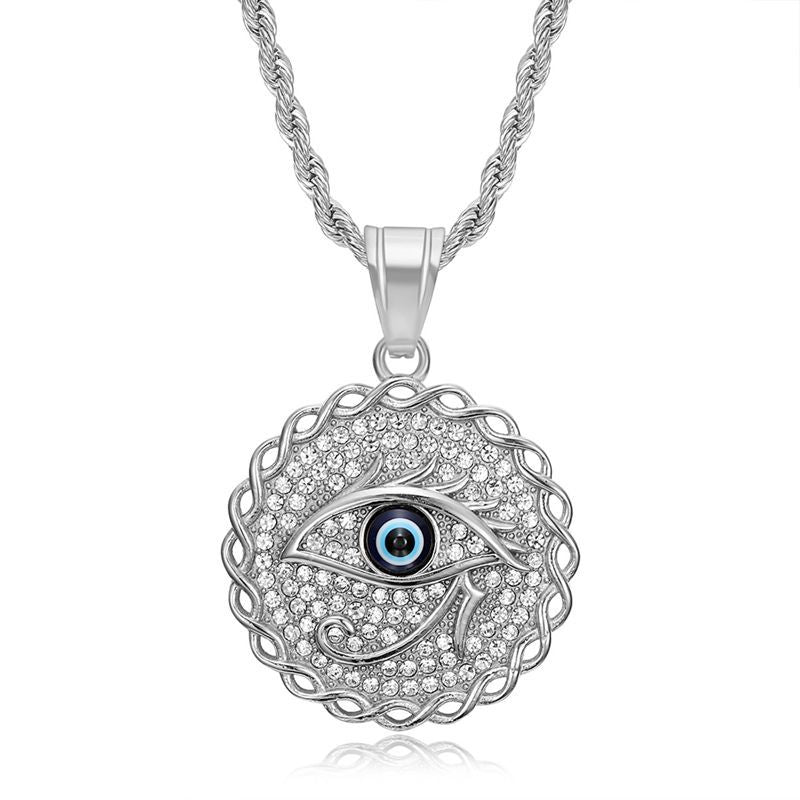 Rhinestone Necklace – Statement Eye Of Horus Pendant