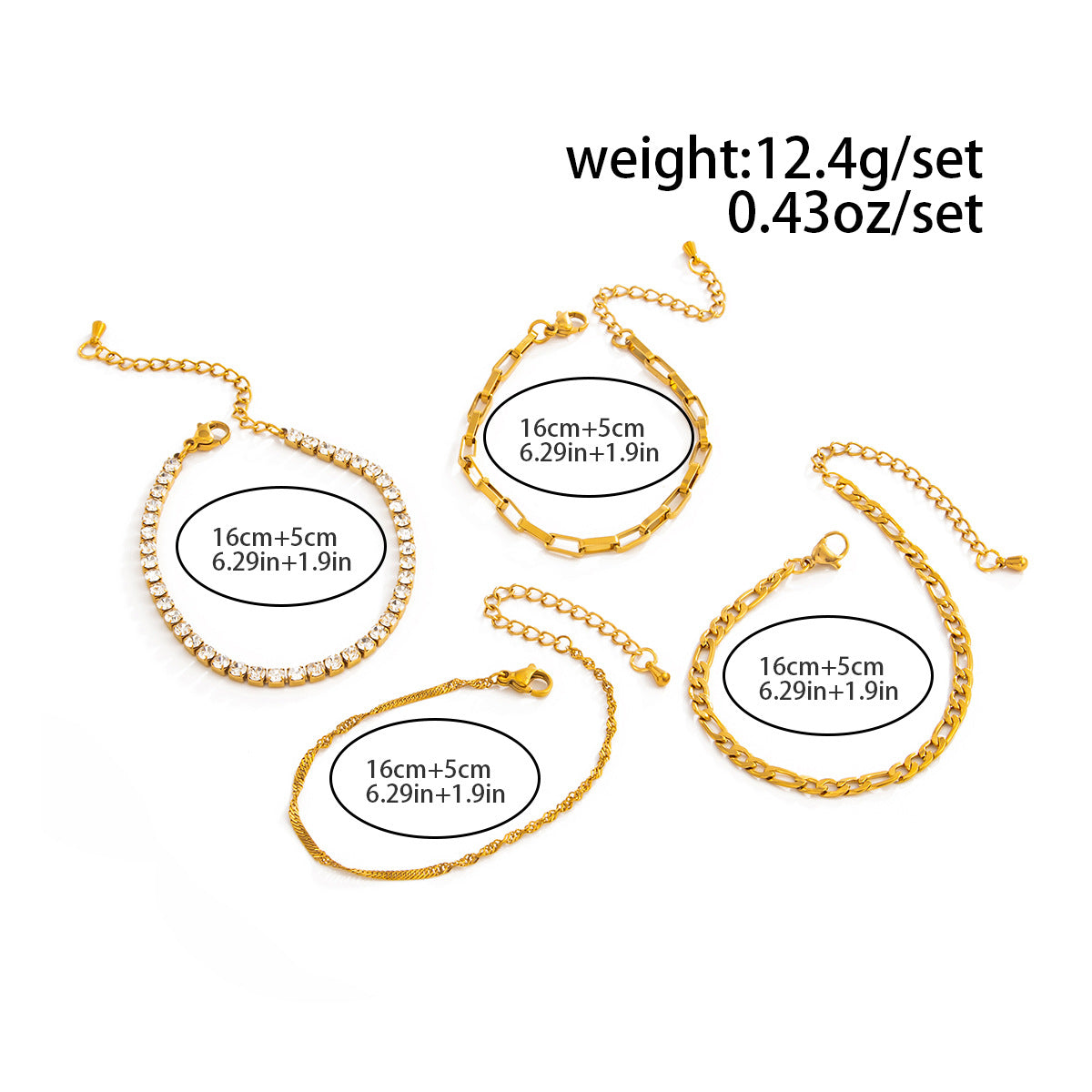 Planderful Vienna Verve Zircon Bracelet For Modern Women Stainless Steel Cross Chain Stackable Jewelry Statement