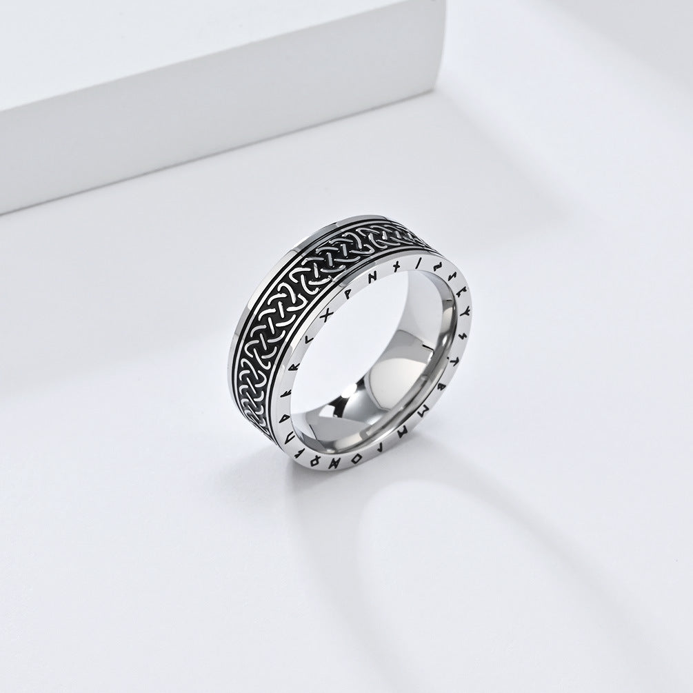 Steel Ring – Vintage Nordic Viking Celtic Knot