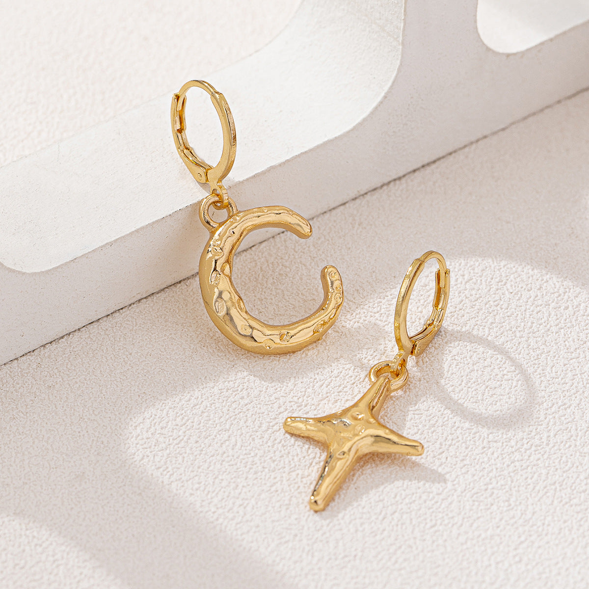 Planderful Vienna Verve Star Moon Stud Earrings – Fashion Minimalist Design