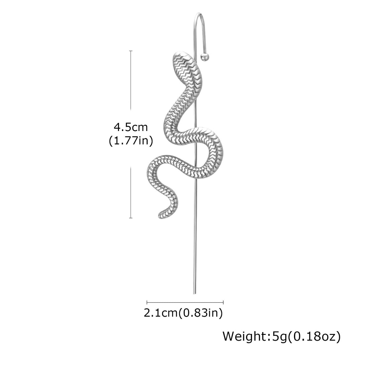Stainless Steel Snake Earrings