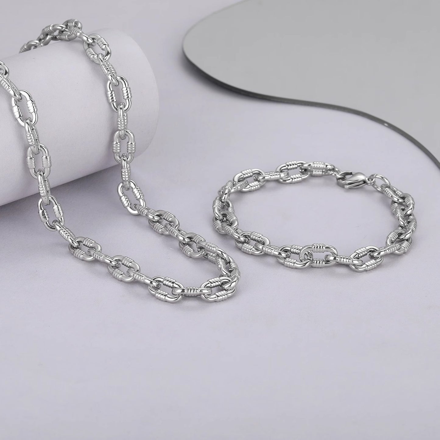 Planderful Jewelry Steel Hip Hop Retro Necklace For Men And Women Unisex Streetwear Jewelry