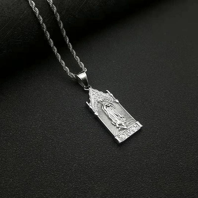 Steel Necklace – Elegant Maria Pendant Necklace