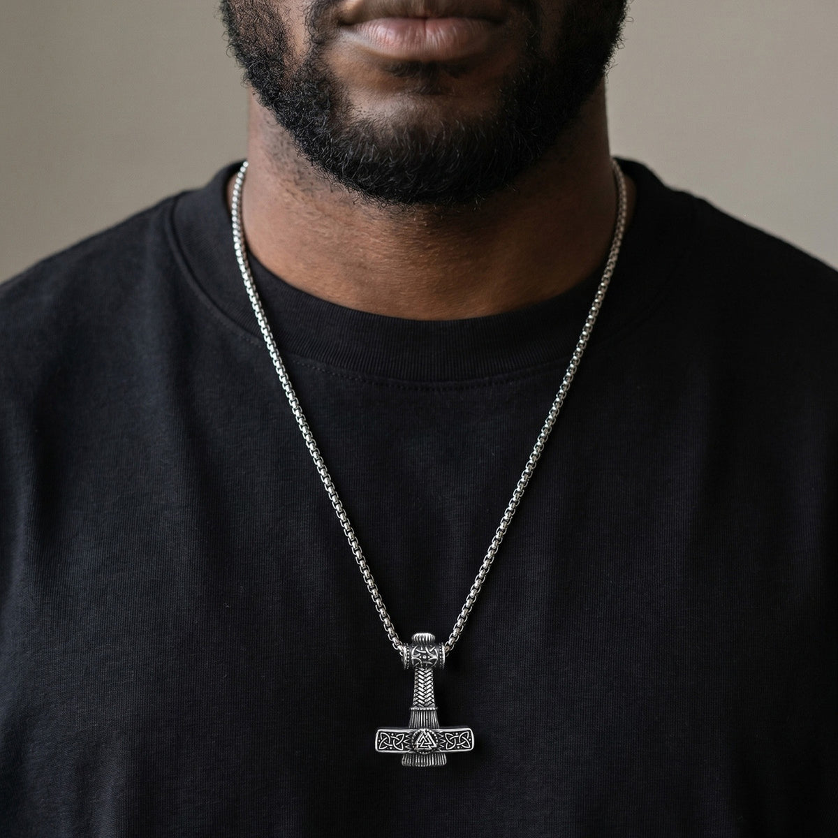 Vintage Stainless Steel Pendant for Men