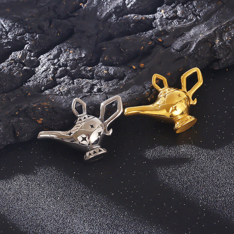 Retro Magic Lamp Pendant in Titanium Steel for Men and Women - Wishing Search Design by Planderful