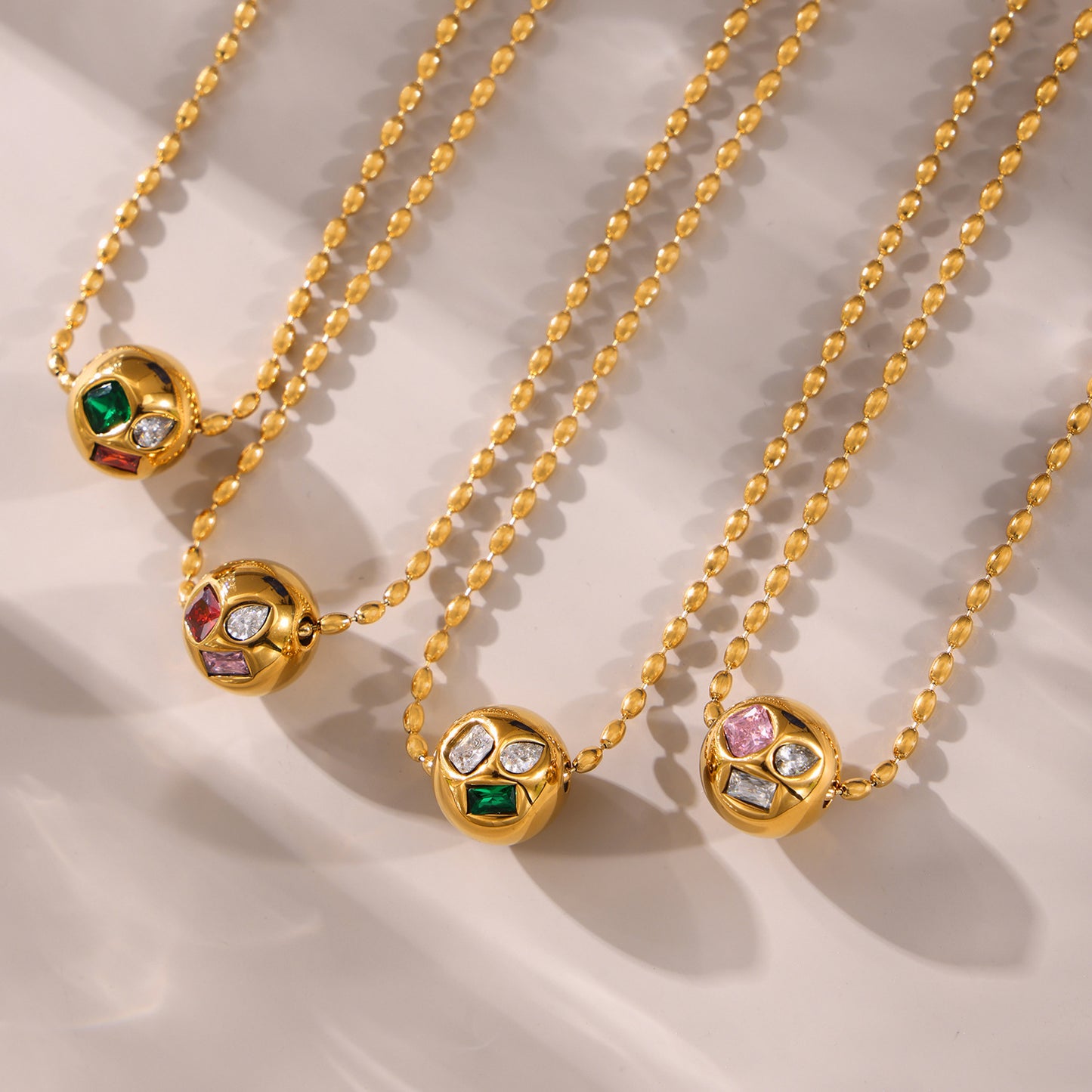 Planderful Colorful Zircon Clavicle Necklace For Women