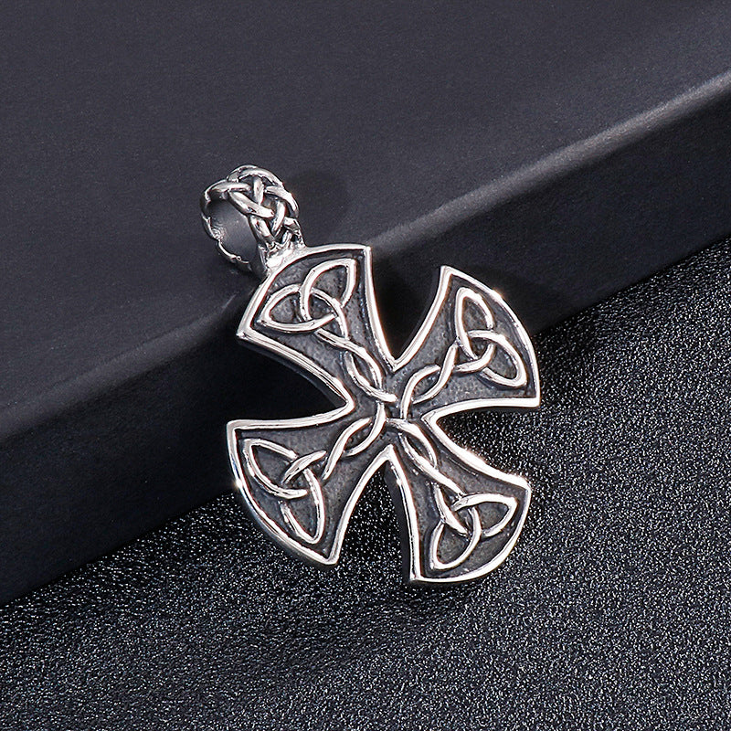Celtic Knot Cross Pendant crafted from Titanium Stainless Steel