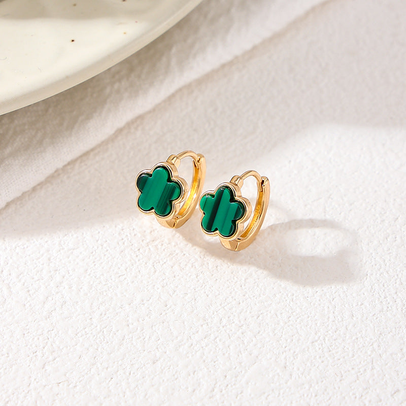 Planderful Vienna Verve Earrings – Elegant Five-Leaf Clover Design