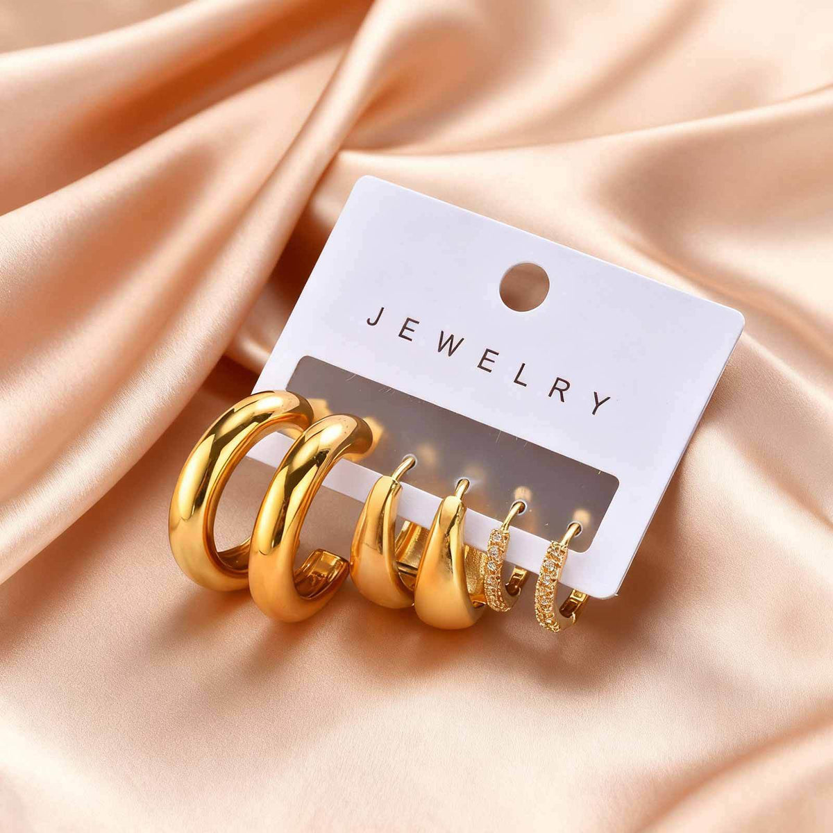 Stainless Steel Zircon Earrings