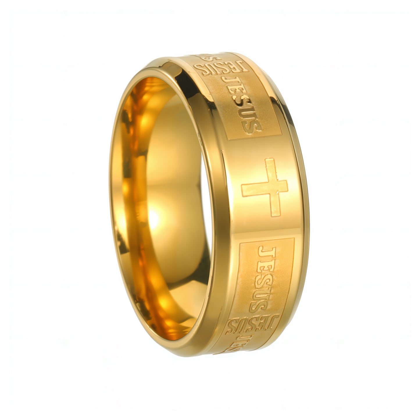 Planderful Everyday Genie Mens Stainless Steel Gold Ring