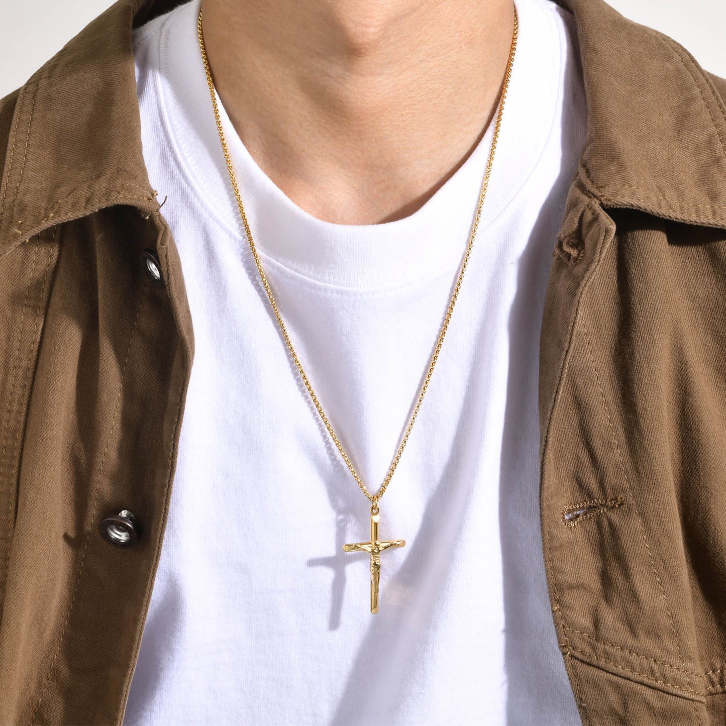 European And American Jewelry Titanium Steel Cross Necklace
