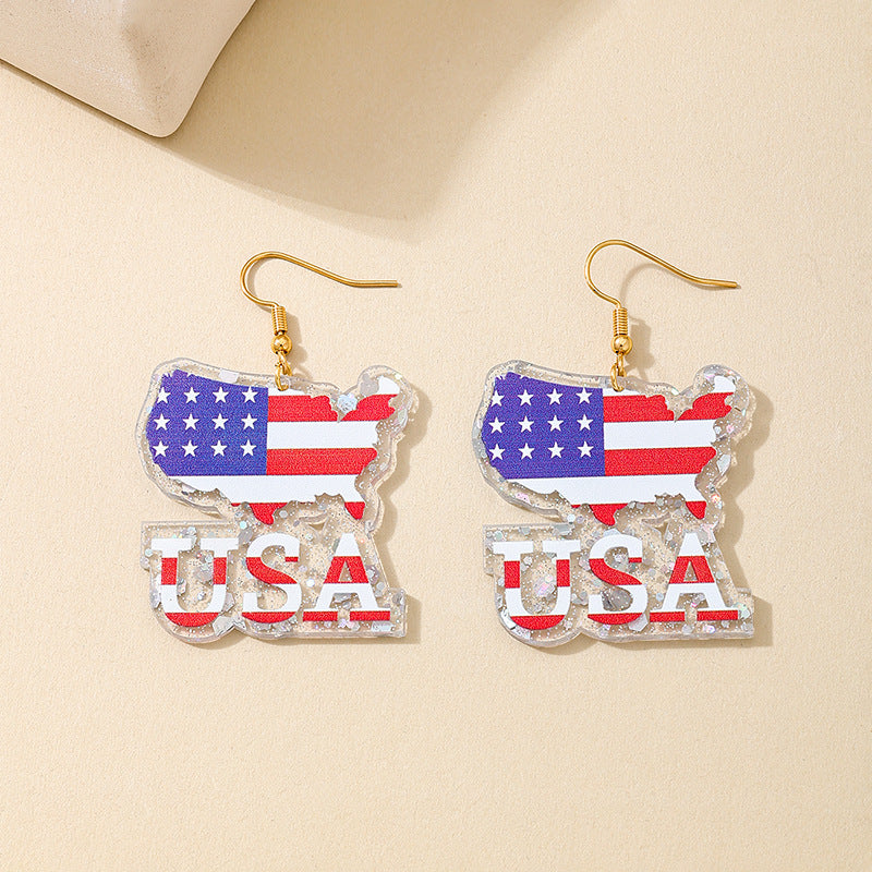 Planderful Vienna Verve Earrings – Stylish Acrylic Love Map Design