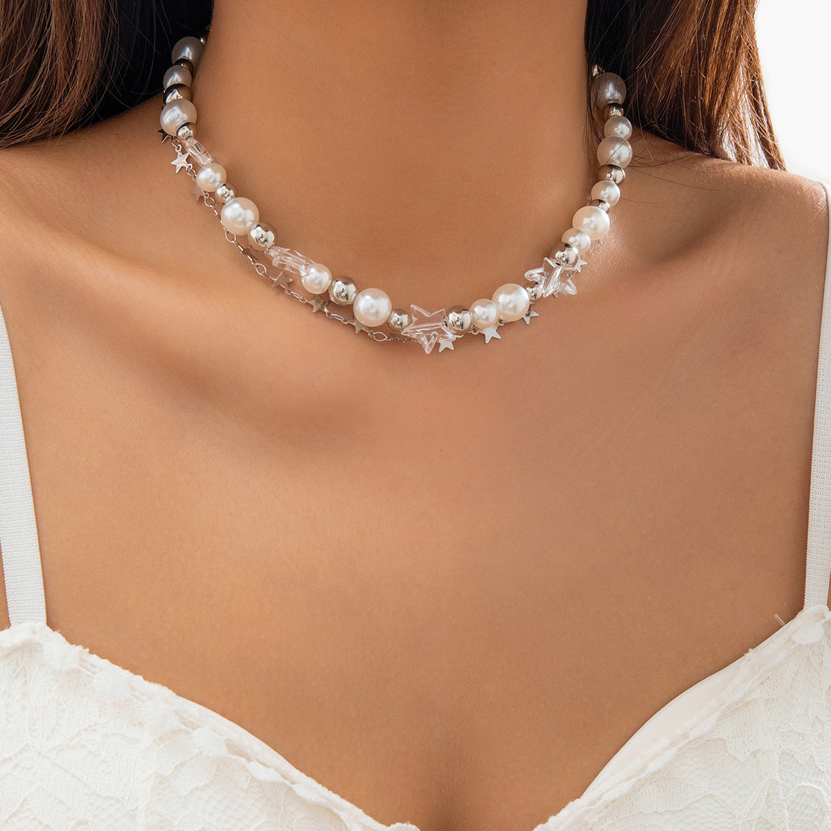 Pearl Star Necklace with a Touch of Elegance for Stylish Women