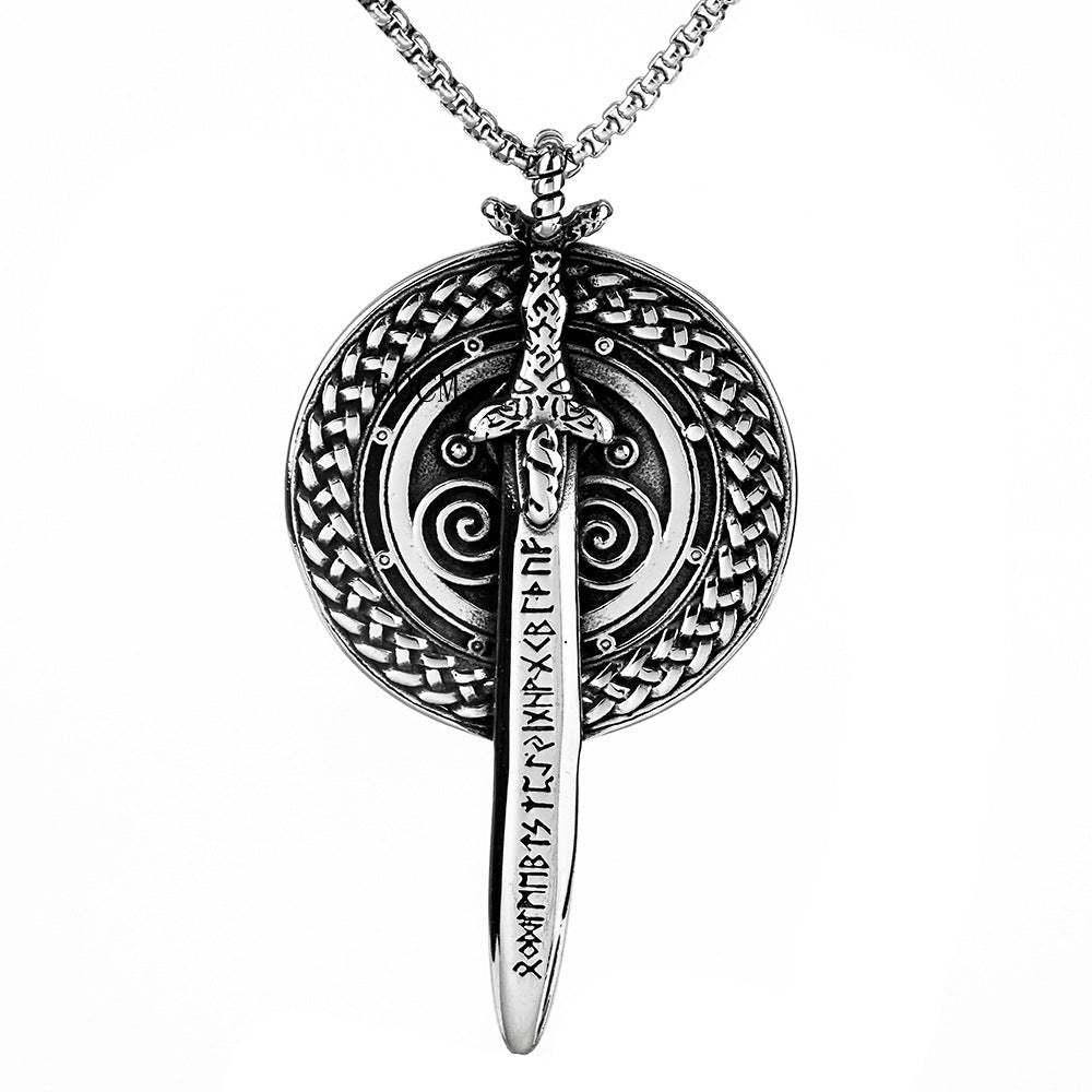Viking Dagger Stainless Steel Men's Pendant Necklace