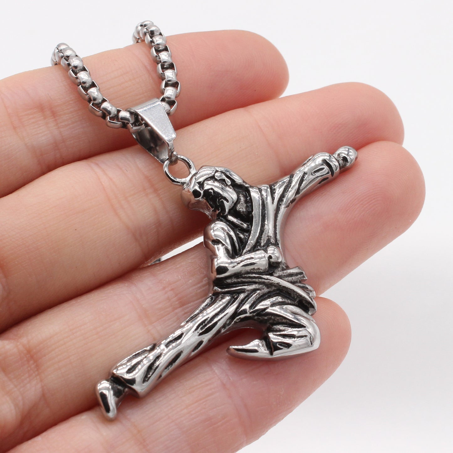 Bruce Lee Kung Fu Pendant Titanium Steel For Men Unisex Durable Protection Statement Planderful