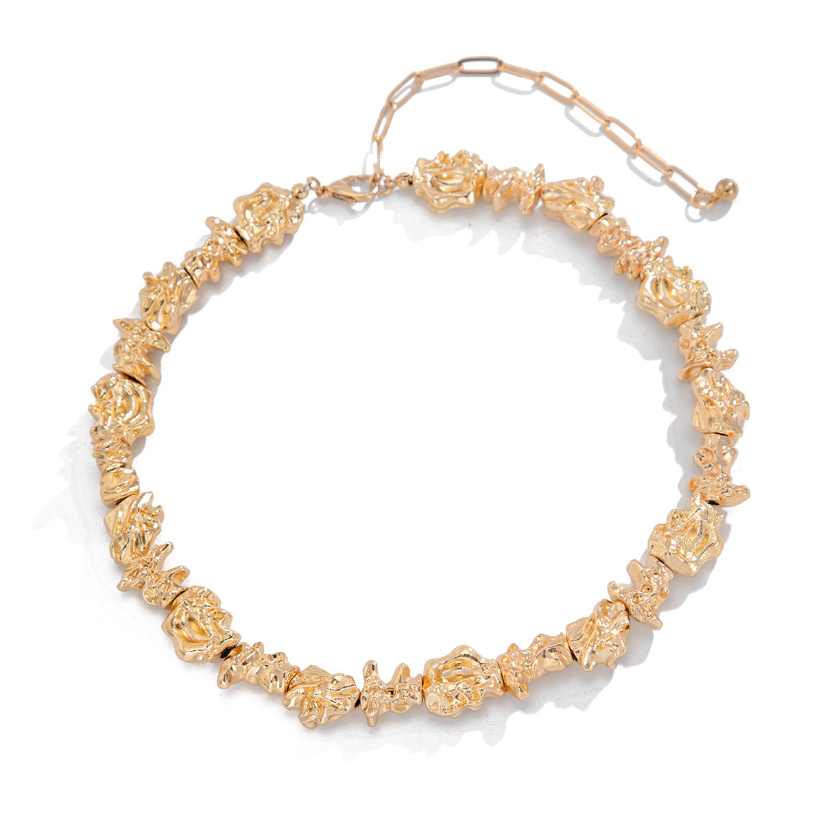 Planderful Vienna Verve Necklace – Fashionable Irregular Liquid Alloy Design