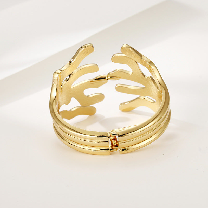 Exaggerated Gold-Plated Branch Bracelet from Vienna Verve Collection