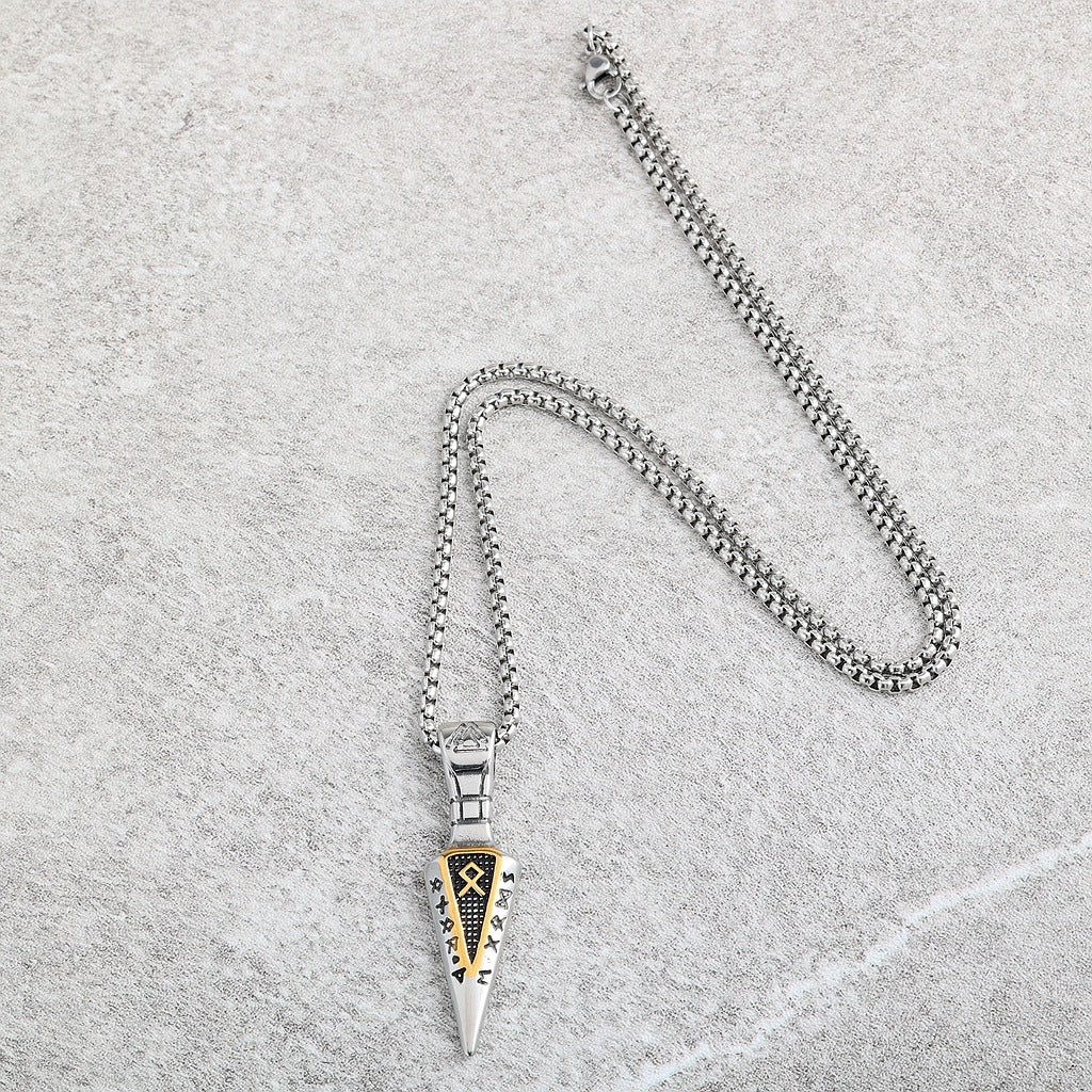 Biker Viking Stainless Steel Pendant Necklace