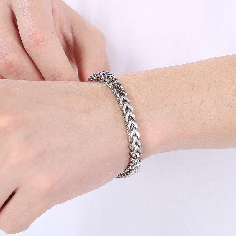 Planderful Stainless Steel Chain Bracelet For Men High End