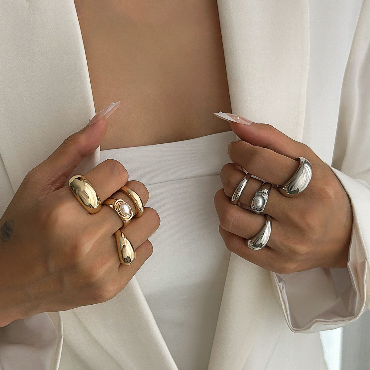 Planderful Vienna Verve Ring – Personalized Imitation Pearl Design