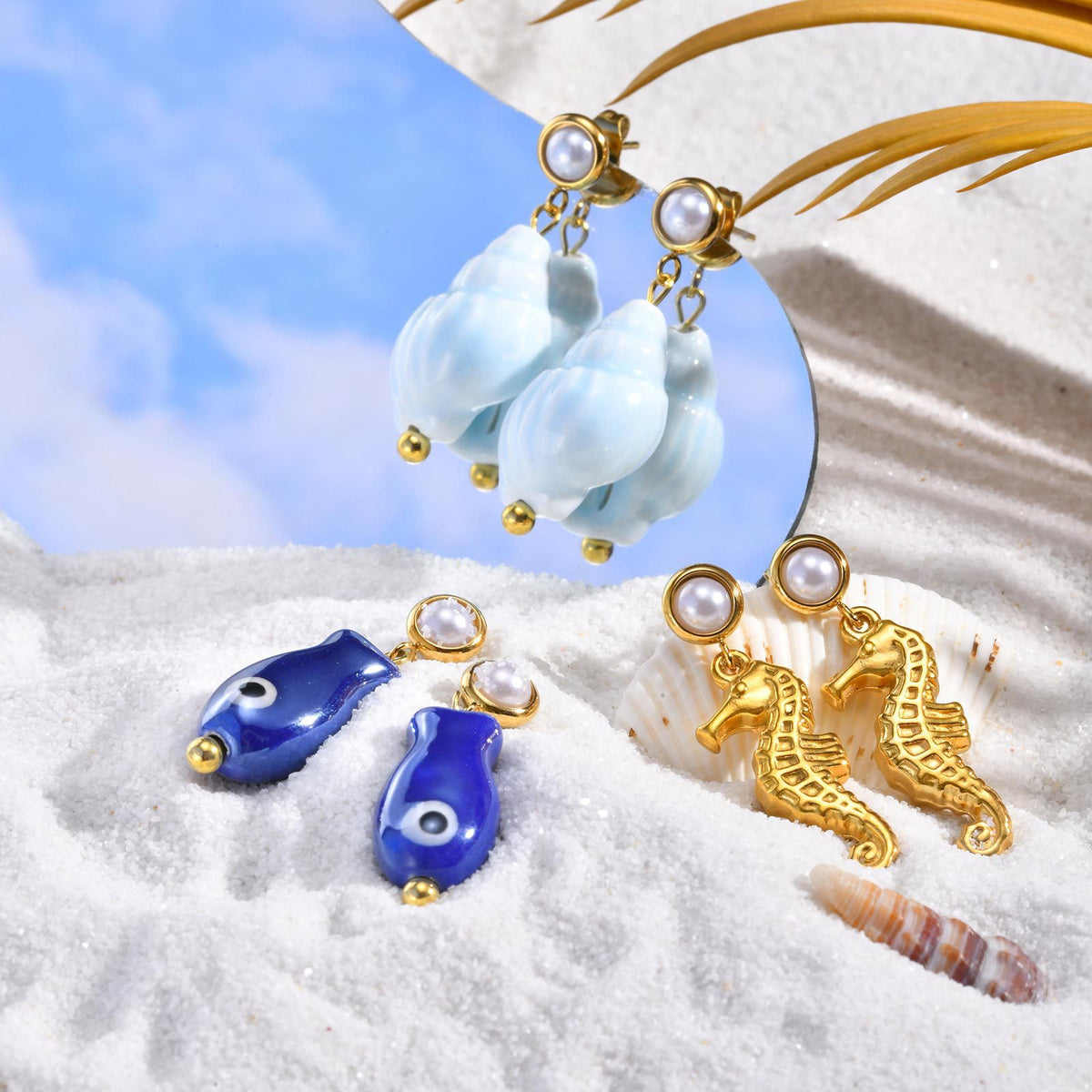 Stainless Steel Pearl Earrings