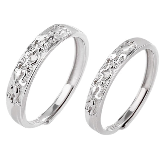 925 Sterling Silver Pixiu Couple Ring for Men and Women