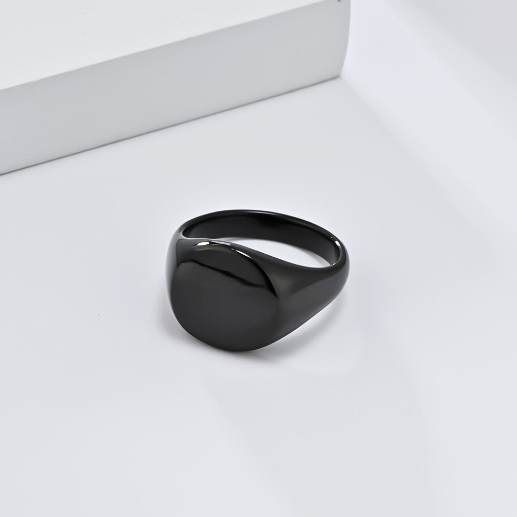 European And American Personalized Light Luxury Titanium Steel Ring For Men And Women