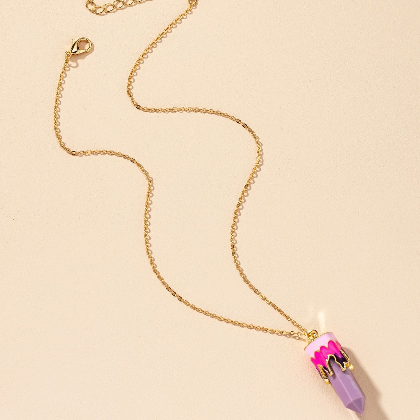 Fiery Glazed Pendant Necklace - Trendy European & American Design