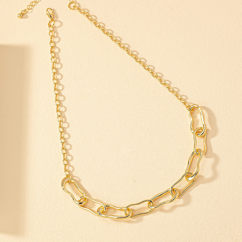 Retro Punk Metal Necklace with European American Vibe