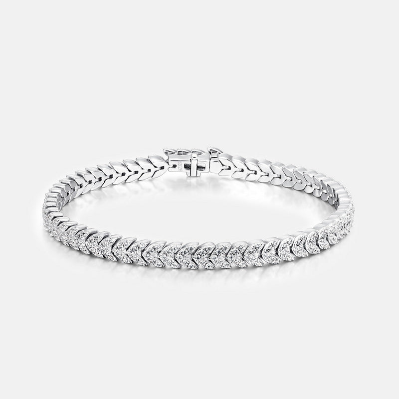 S925 Sterling Silver Zircon Signature Bracelet