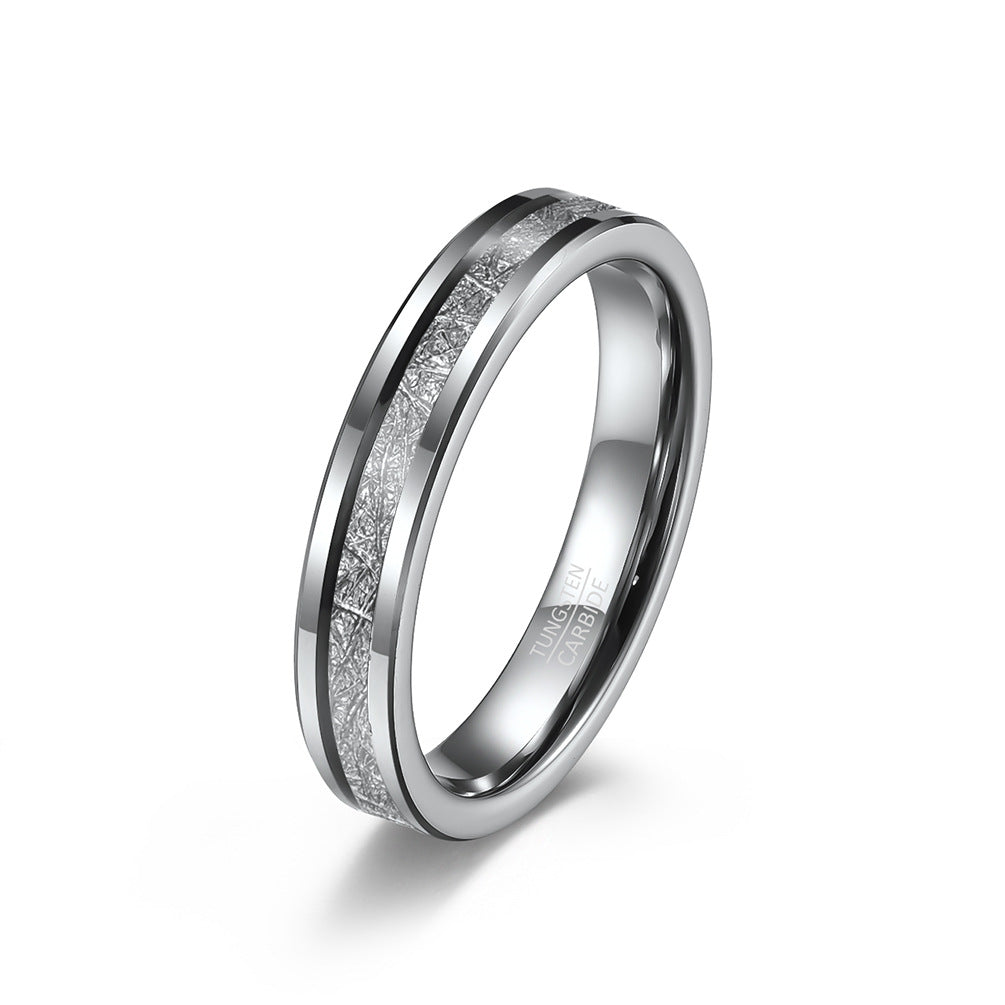 Amazon 4/6/8mm Double Beveled Ice Silk Tungsten Steel Ring