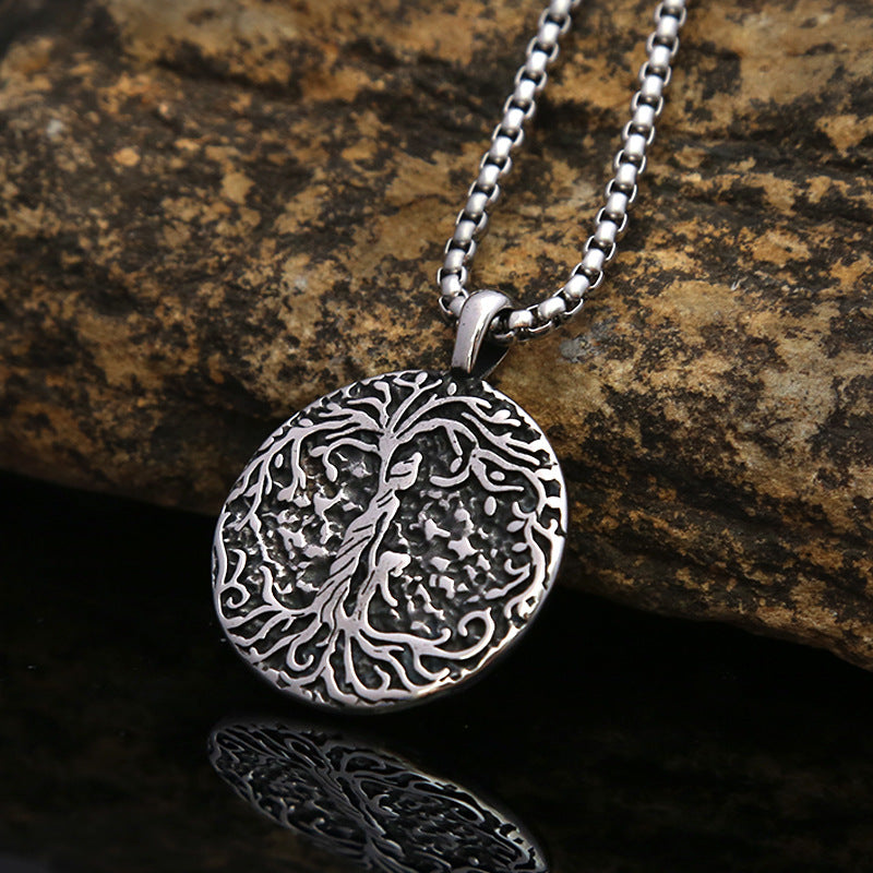 Muse Lucky Tree Pendant Stainless Steel Couples Necklace