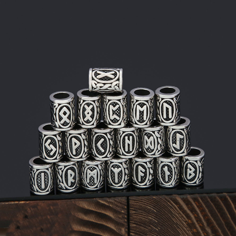 New Retro Stainless Steel Beads Viking Luhn Accessories Wholesale for Men