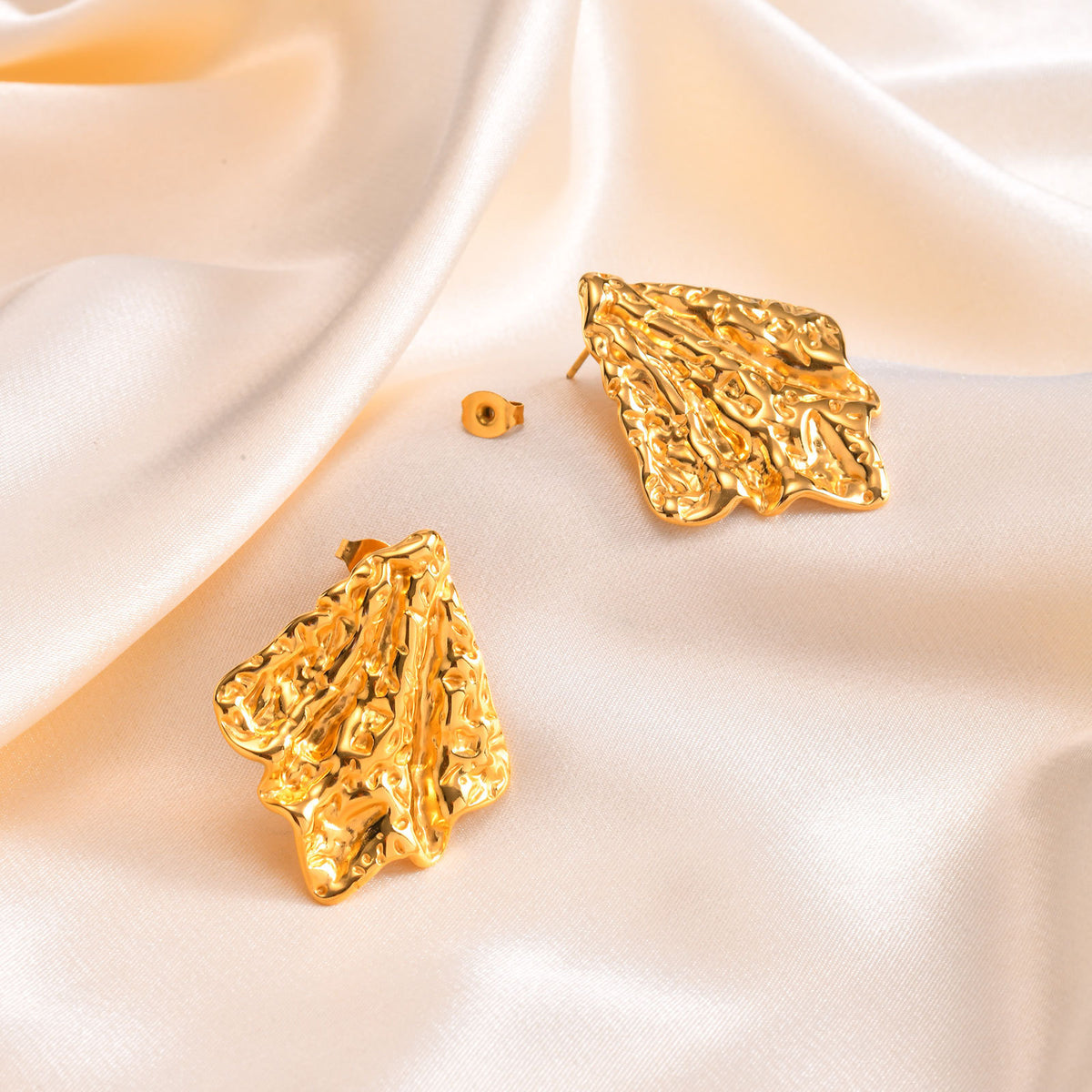 Sculptural Gold-Tone Earrings