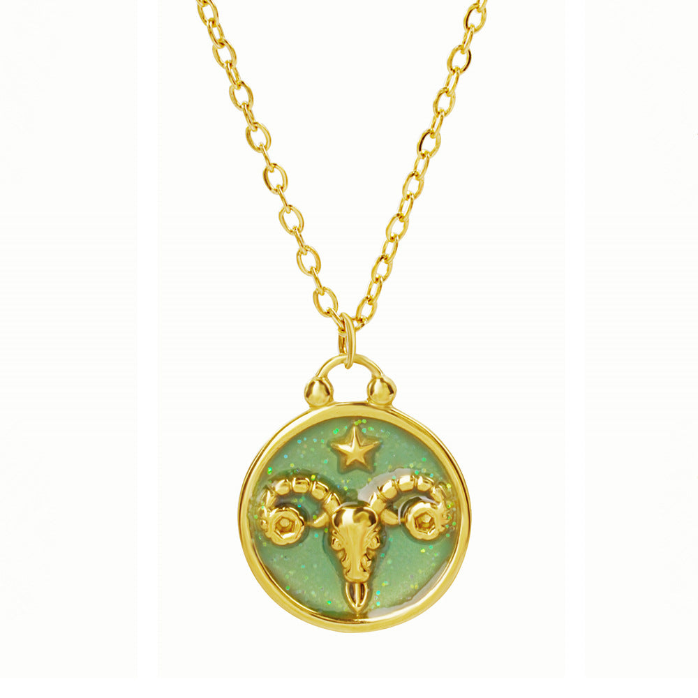 Planderful Jewelry Elegant Constellation Necklace In Stainless Steel For Women Collarbone Chain Everyday Luxury