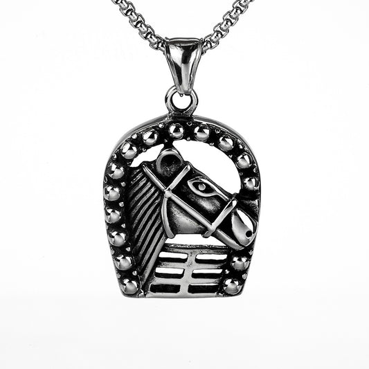 European And American Retro Stainless Steel Men's Pendant Necklace