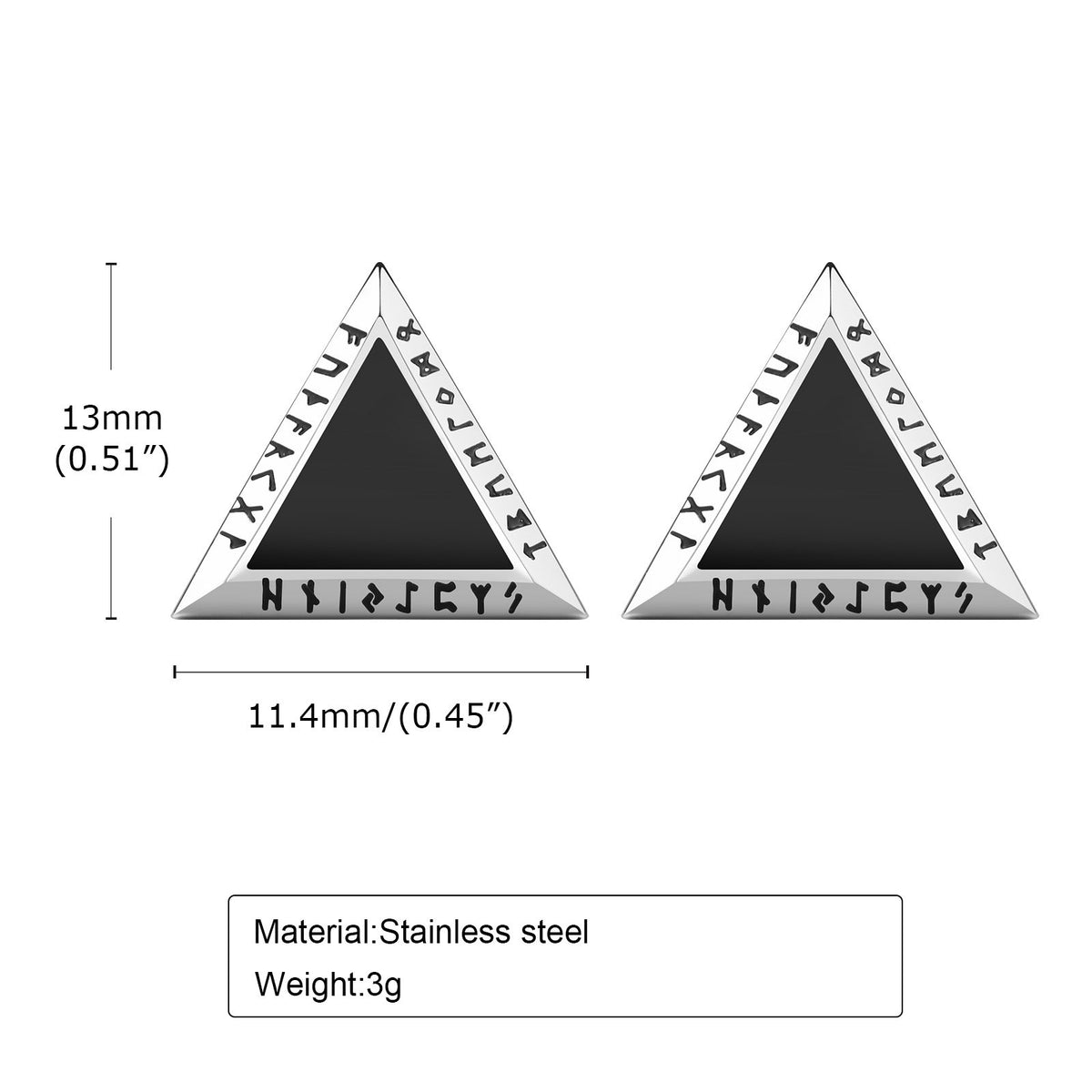 Stainless Steel Viking Earrings