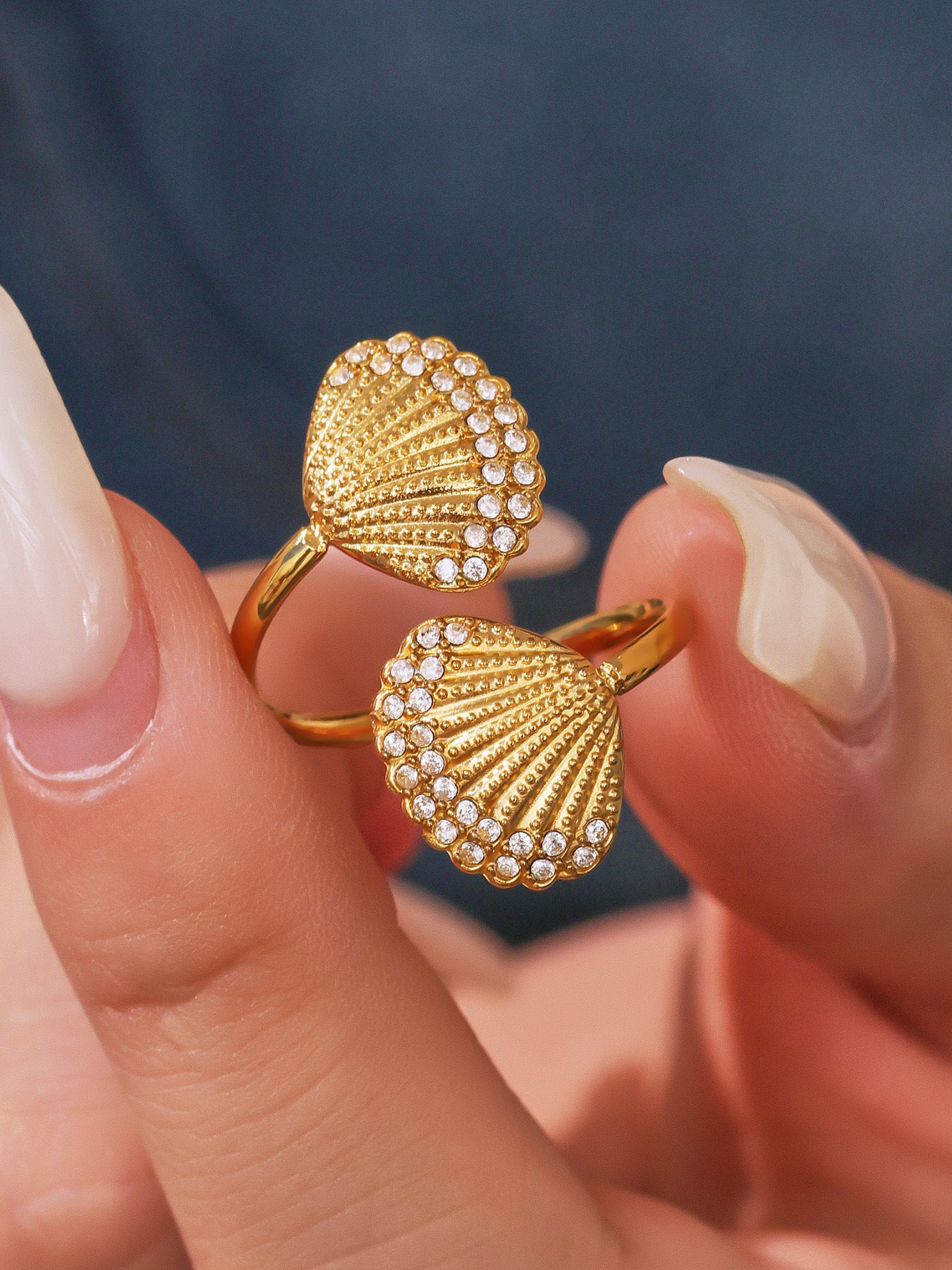 Planderful Starfish Ring 18K Gold Plated Beach Lovers