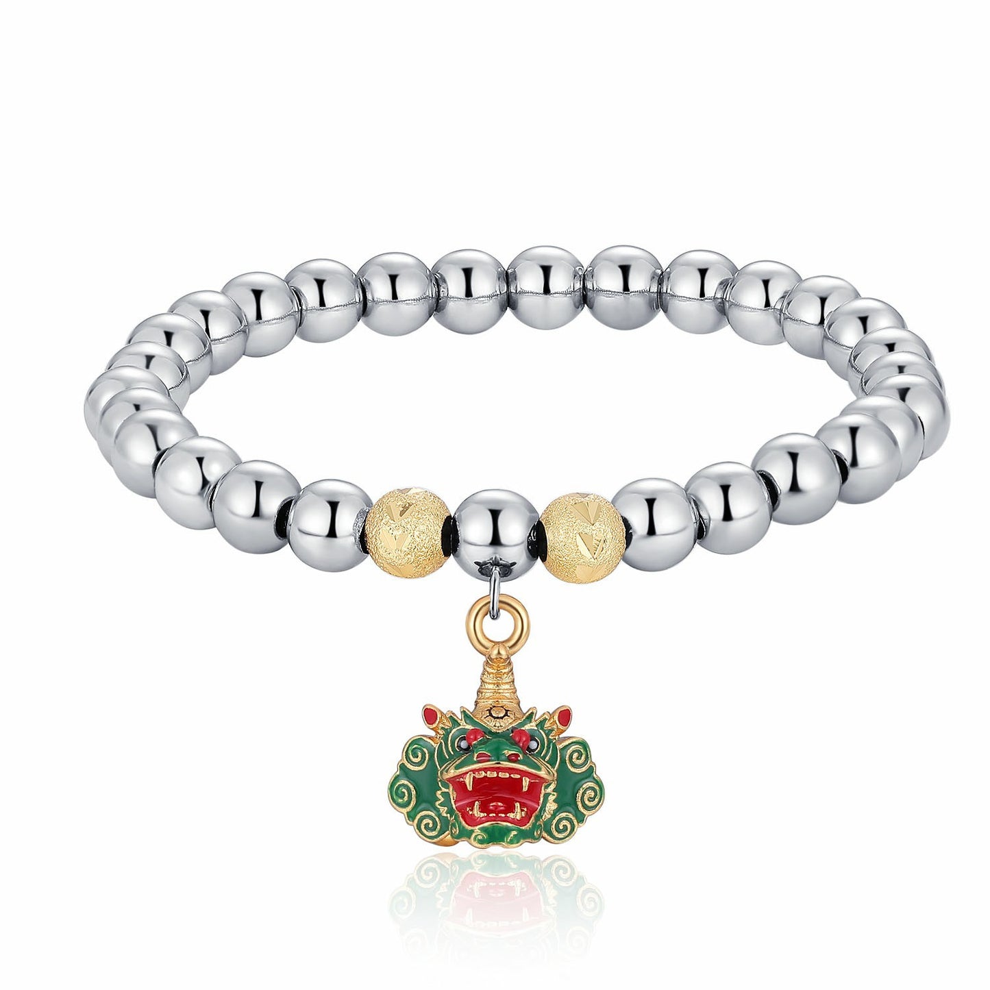 Steel Bracelet – Elegant Kirin Beaded Bracelet