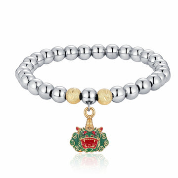 Steel Bracelet – Elegant Kirin Beaded Bracelet