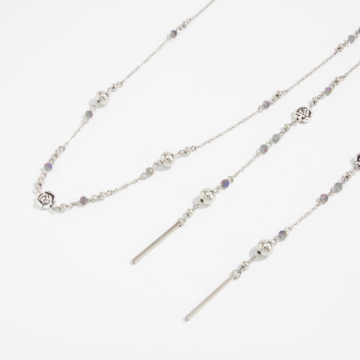 Pearl Rose & Daisy Long Necklace
